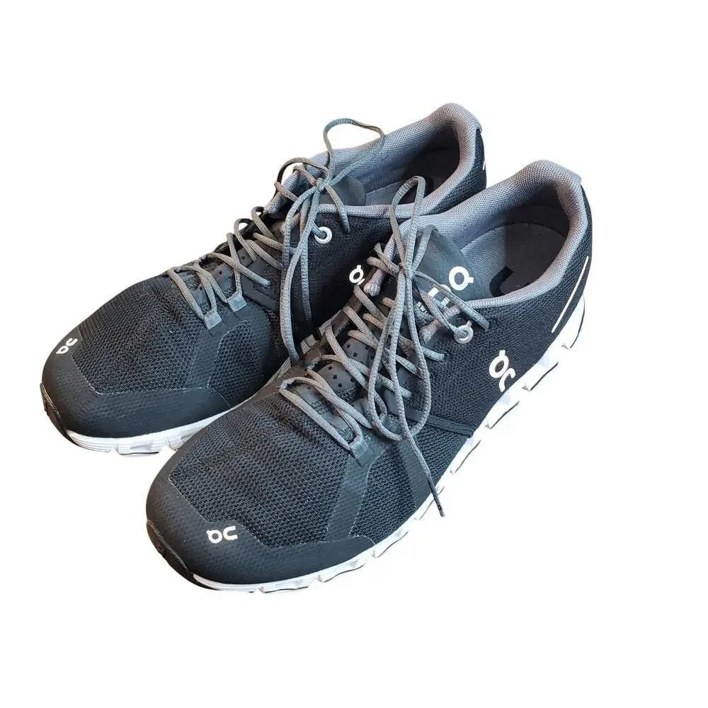 On Cloud Running Shoes Black White Men's US 9 CloudTec Swiss Engineering